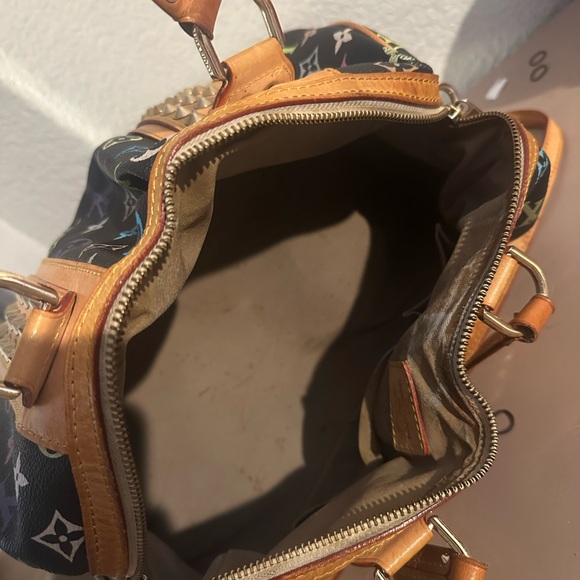 Louis Vuitton Black Multicolor Satchel with Tan Accents - Picture 8 of 8
